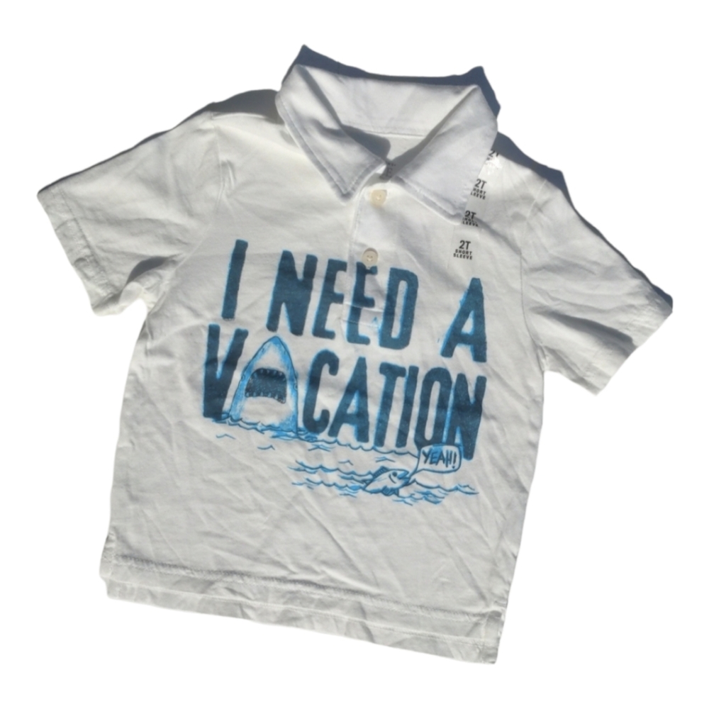 The Children's Place 2T White polo shirt